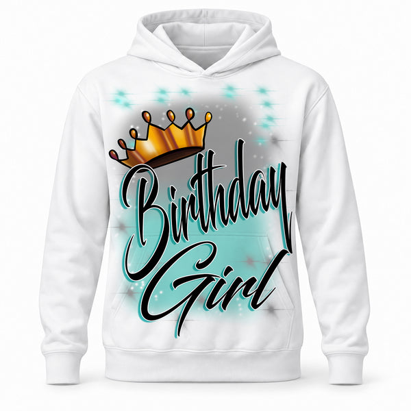 F038 Birthday Crown Girl Hoodie