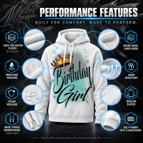 F038 Birthday Crown Girl Hoodie