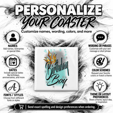 F042 Boy Crown ceramic coaster by Mythic Airbrush, original Air-Volution design — product image 5