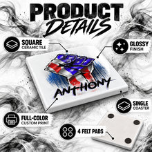 F044 Unity American Flag ceramic coaster — PT02 photo