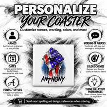 F044 Unity American Flag ceramic coaster — PT04 photo