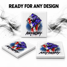 F044 Unity American Flag ceramic coaster — PT06 photo