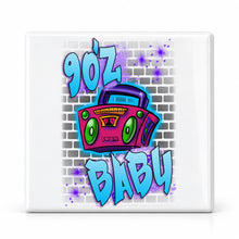 F045 90's Boombox ceramic coaster — MAIN photo