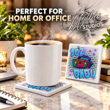 F045 90's Boombox ceramic coaster — PT03 photo
