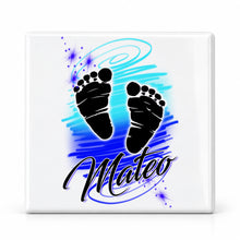F046 baby feet ceramic coaster — MAIN photo