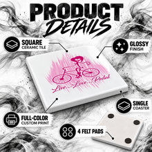 F049 Bicycle ceramic coaster — PT02 photo