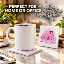 F049 Bicycle ceramic coaster — PT03 photo