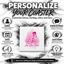 F049 Bicycle ceramic coaster — PT04 photo