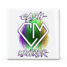 F051 Custom CM Letter Monogram ceramic coaster — MAIN photo