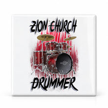 F055 Drum Set Music ceramic coaster — MAIN photo