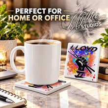 F056 Drum Sticks Music ceramic coaster — PT03 photo