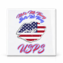 F060 American Flag Lips ceramic coaster — MAIN photo