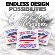 F060 American Flag Lips ceramic coaster — PT05 photo