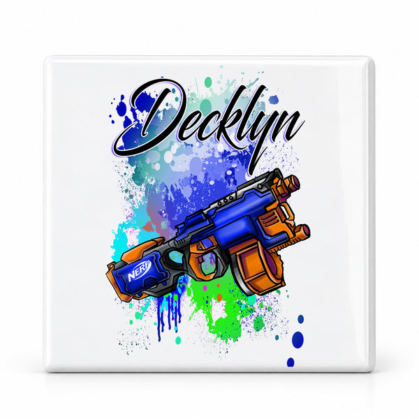 F062 Toy Water Gun ceramic coaster — MAIN photo