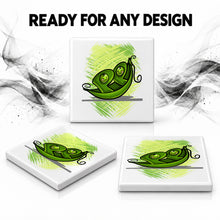 F063 Two Peas in a Pod Girl ceramic coaster — PT06 photo