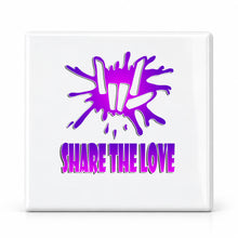 F065 Share The love ceramic coaster — MAIN photo