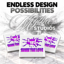 F065 Share The love ceramic coaster — PT05 photo