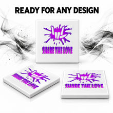 F065 Share The love ceramic coaster — PT06 photo