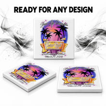 F068 Casino Beach Scene ceramic coaster — PT06 photo