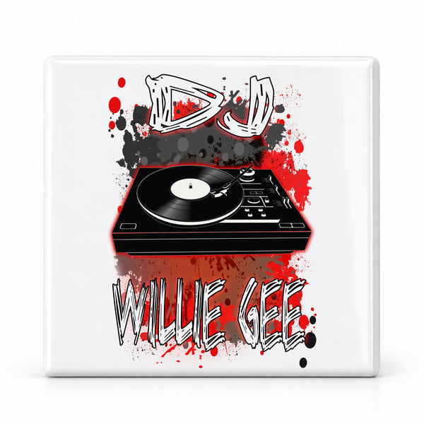 F069 DJ Record Mixer ceramic coaster — MAIN photo