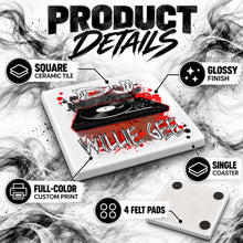 F069 DJ Record Mixer ceramic coaster — PT02 photo