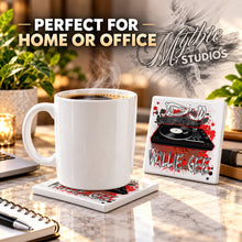 F069 DJ Record Mixer ceramic coaster — PT03 photo