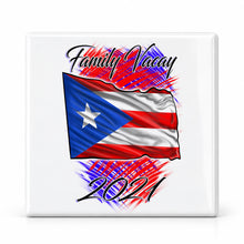 F071 Puerto Rico Flag ceramic coaster — MAIN photo