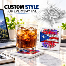 F071 Puerto Rico Flag ceramic coaster — PT01 photo