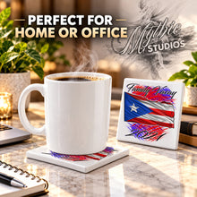 F071 Puerto Rico Flag ceramic coaster — PT03 photo