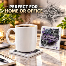 F072 Drama faces ceramic coaster — PT03 photo