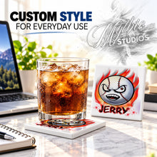 G001 Baseball ceramic coaster by Mythic Airbrush, original Air-Volution design — product image 2
