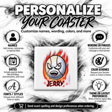 G001 Baseball ceramic coaster by Mythic Airbrush, original Air-Volution design — product image 5