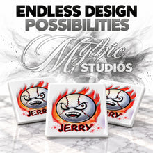 G001 Baseball ceramic coaster by Mythic Airbrush, original Air-Volution design — product image 6