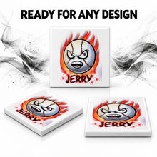 G001 Baseball ceramic coaster by Mythic Airbrush, original Air-Volution design — product image 7