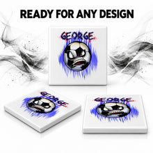 G002 Soccer Ball ceramic coaster by Mythic Airbrush, original Air-Volution design — product image 7