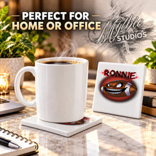 G003 Football ceramic coaster by Mythic Airbrush, original Air-Volution design — product image 4