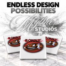 G003 Football ceramic coaster by Mythic Airbrush, original Air-Volution design — product image 6