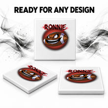 G003 Football ceramic coaster by Mythic Airbrush, original Air-Volution design — product image 7