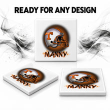 G006 Football Helmet ceramic coaster by Mythic Airbrush, original Air-Volution design — product image 7