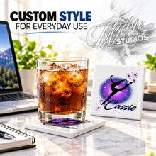G007 Dancer ceramic coaster by Mythic Airbrush, original Air-Volution design — product image 2