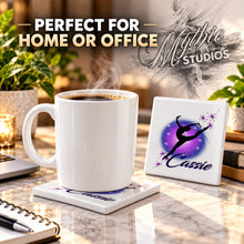 G007 Dancer ceramic coaster by Mythic Airbrush, original Air-Volution design — product image 4