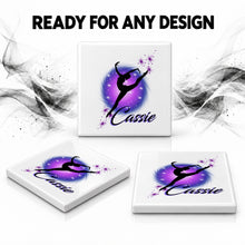 G007 Dancer ceramic coaster by Mythic Airbrush, original Air-Volution design — product image 7