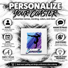 G012 Gymnastics ceramic coaster by Mythic Airbrush, original Air-Volution design — product image 5