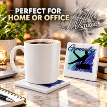 G013 Gymnastics ceramic coaster by Mythic Airbrush, original Air-Volution design — product image 4