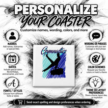 G013 Gymnastics ceramic coaster by Mythic Airbrush, original Air-Volution design — product image 5