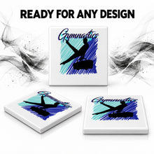 G013 Gymnastics ceramic coaster by Mythic Airbrush, original Air-Volution design — product image 7
