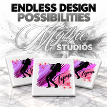 G014 Singer Musician ceramic coaster by Mythic Airbrush, original Air-Volution design — product image 6