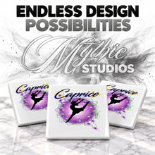 G018 Dancer ceramic coaster by Mythic Airbrush, original Air-Volution design — product image 6