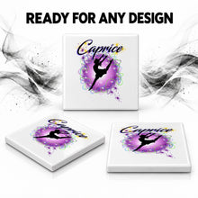 G018 Dancer ceramic coaster by Mythic Airbrush, original Air-Volution design — product image 7