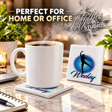 G019 Dance ceramic coaster by Mythic Airbrush, original Air-Volution design — product image 4
